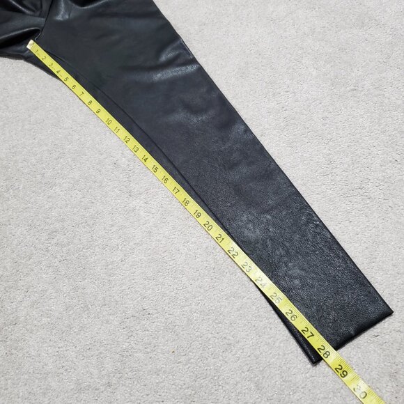 COMMANDO Faux Leather 28" Leggings Textured Slim Stretch Black Women's Medium - Picture 12 of 12